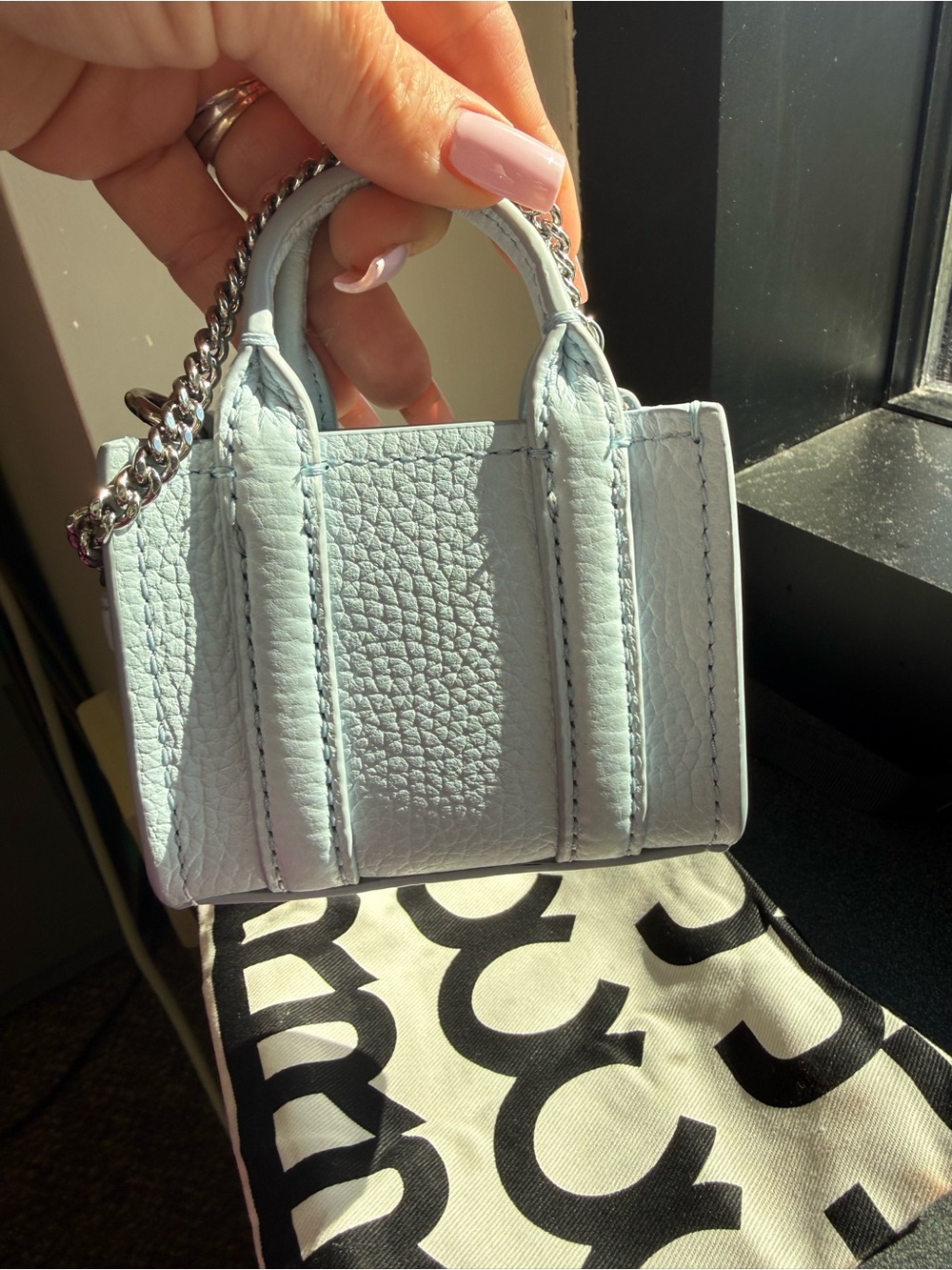 Marc Jacobs the nano tote charm wristlet cloud blue NWT - Picture 5 of 8